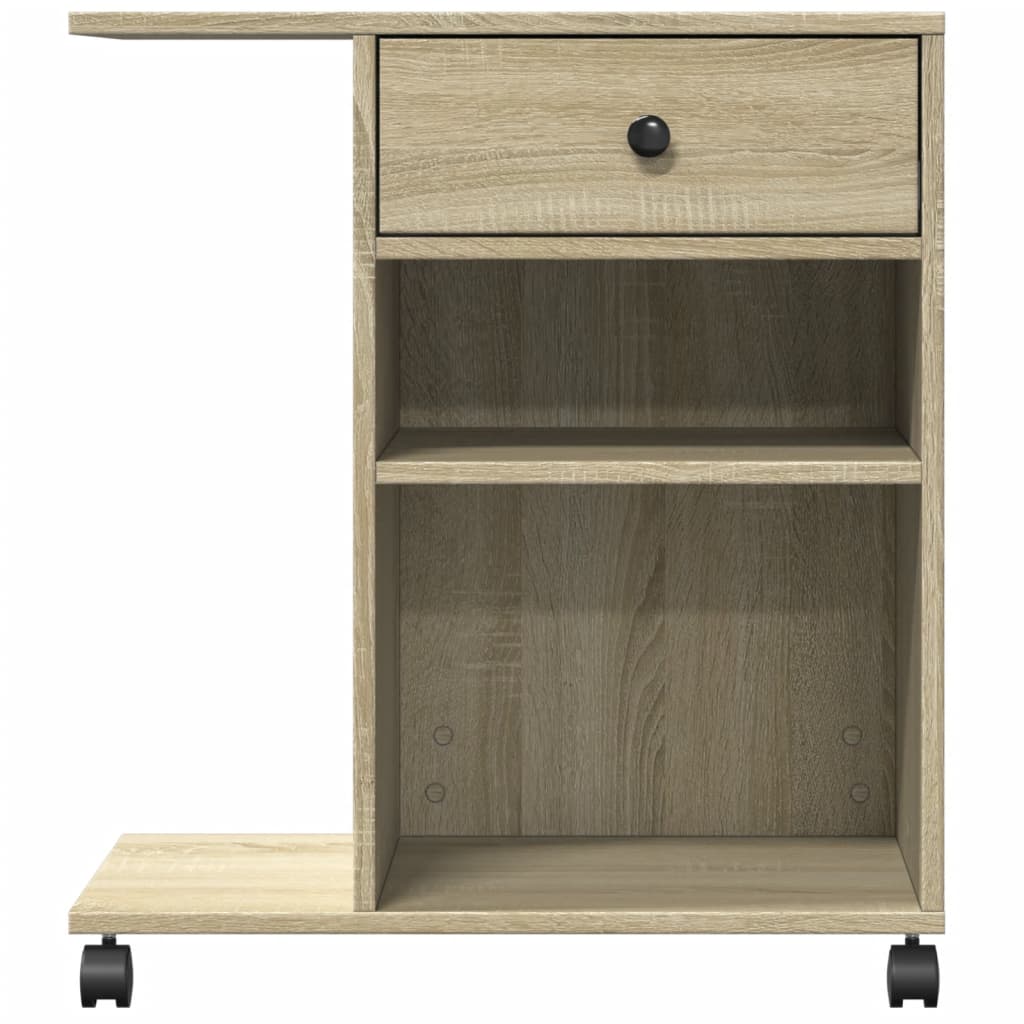Printer Stand with Wheels Sonoma Oak 60x40x68,5 cm