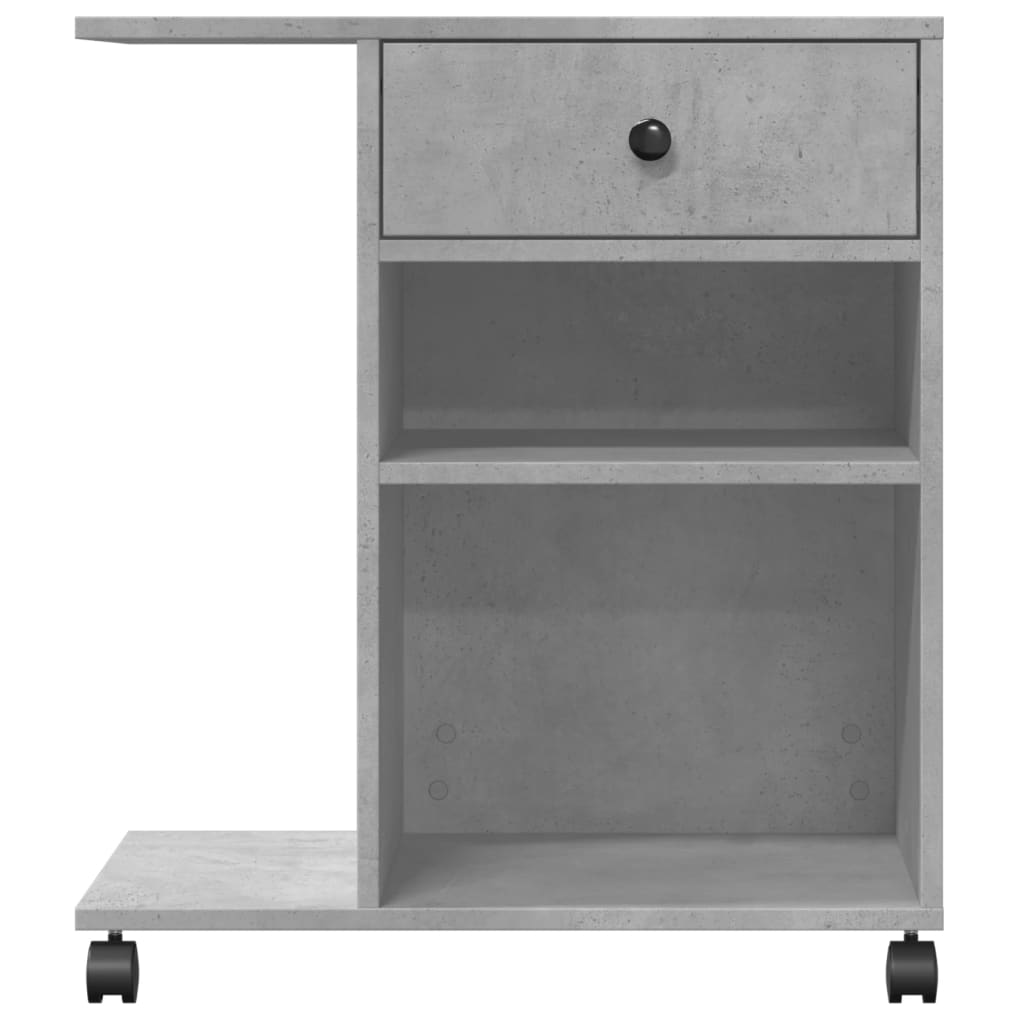 Printer Stand with Wheels Concrete Grey 60x40x68,5 cm