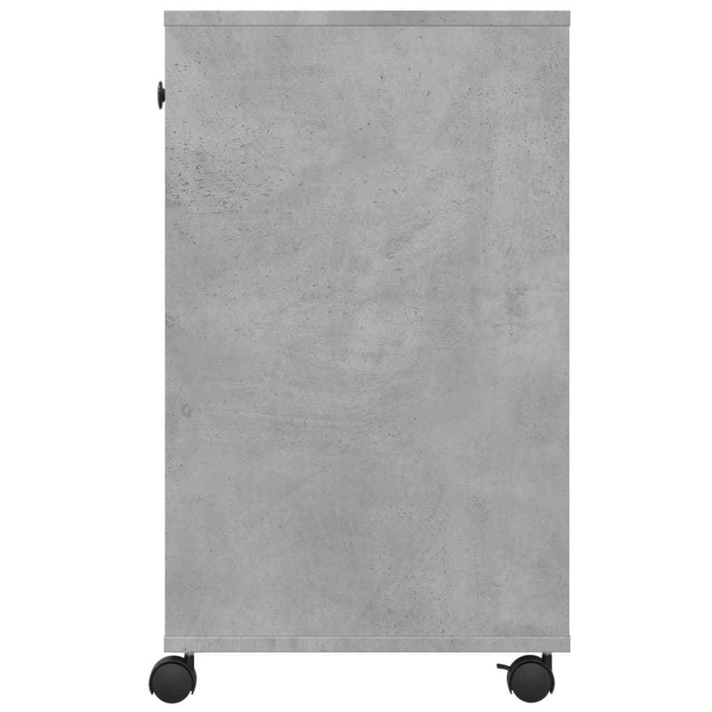 Printer Stand with Wheels Concrete Grey 60x40x68.5 cm