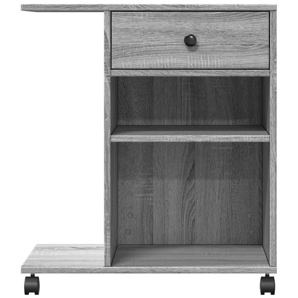 Printer Stand with Wheels Grey Sonoma 60x40x68,5 cm