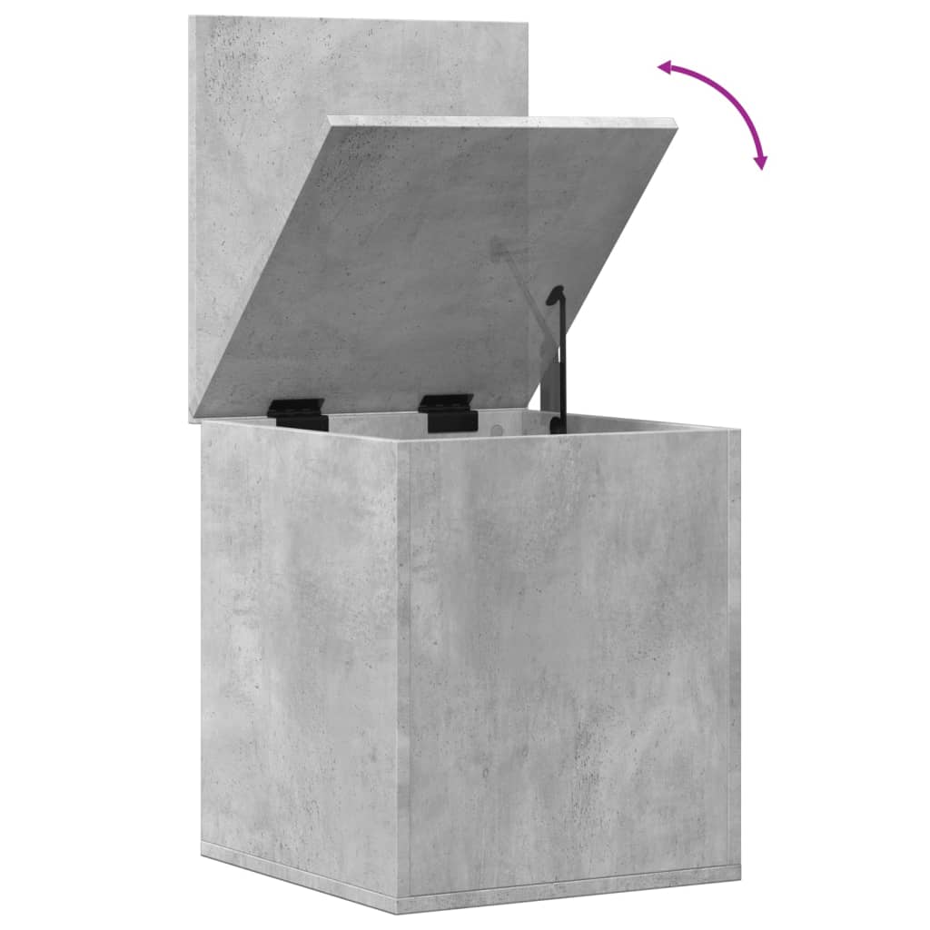 vidaXL Storage Box Concrete Grey 40x42x46 cm Engineered Wood