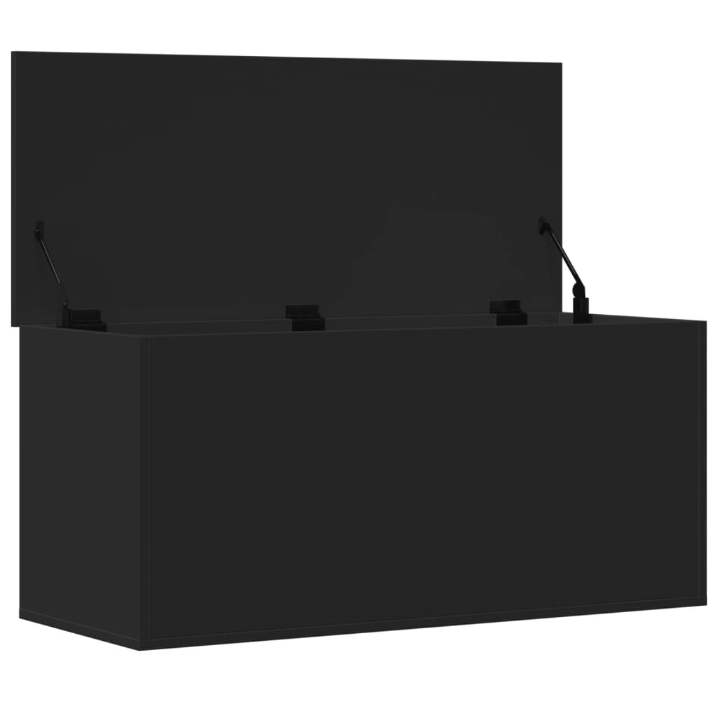 vidaXL Storage Box Black 100x42x46 cm Engineered Wood