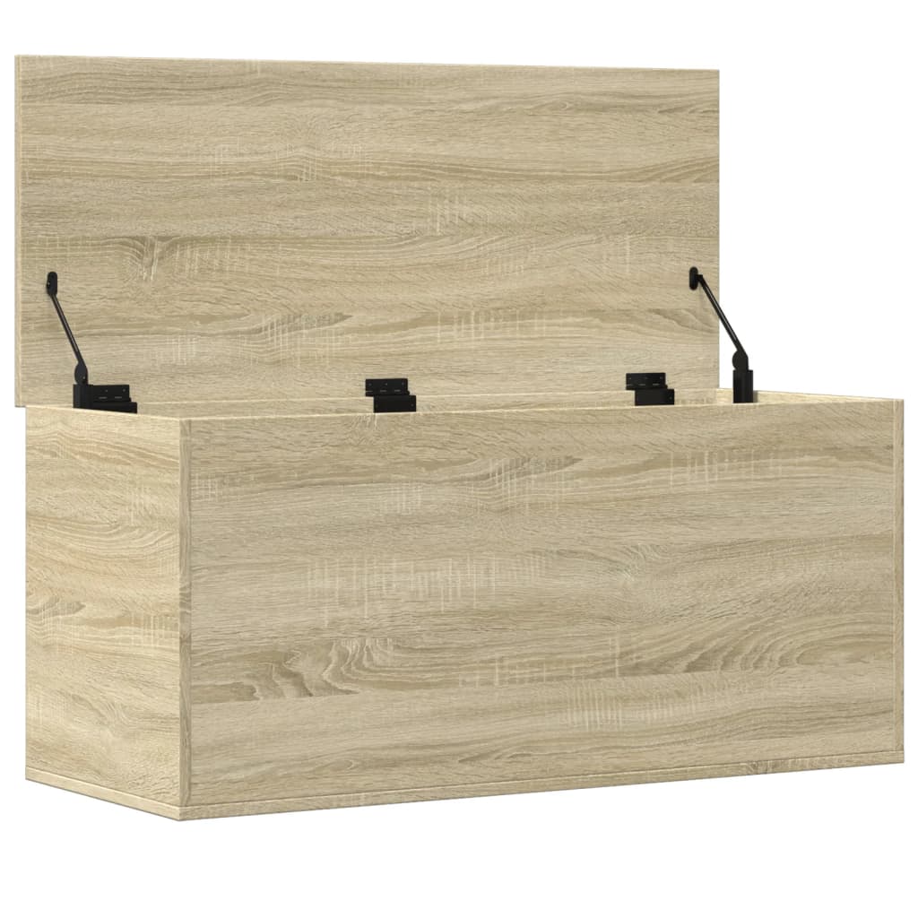 vidaXL Storage Box Sonoma Oak 100x42x46 cm Engineered Wood