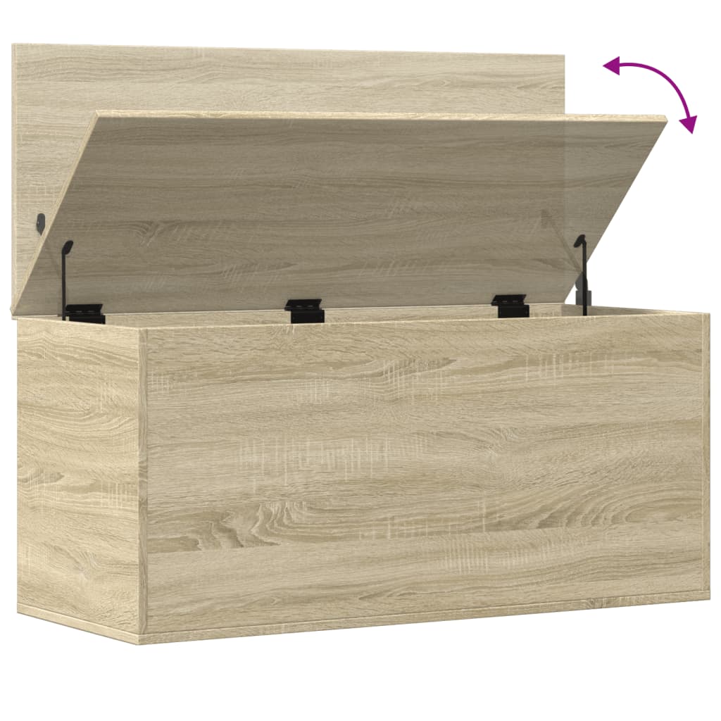 vidaXL Storage Box Sonoma Oak 100x42x46 cm Engineered Wood