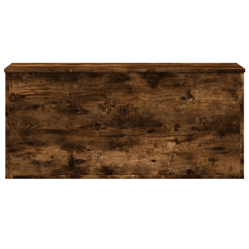 vidaXL Storage Box Smoked Oak 100x42x46 cm Engineered Wood