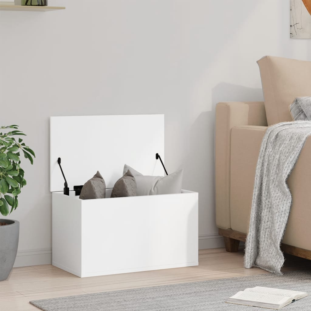 vidaXL Storage Box White 60x35x35 cm Engineered Wood