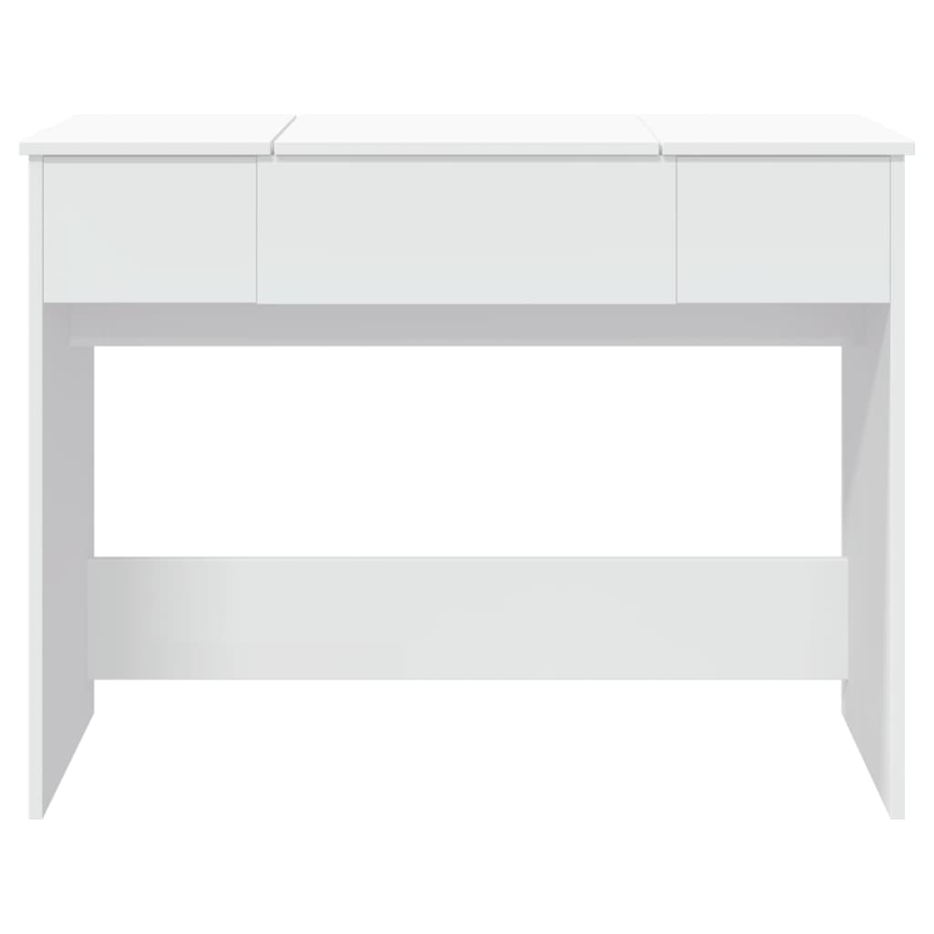 vidaXL Dressing Table with Mirror White 100x45x76 cm