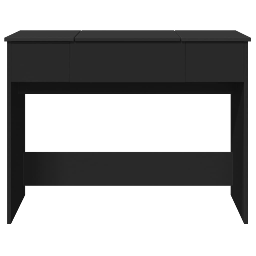 vidaXL Dressing Table with Mirror Black 100x45x76 cm