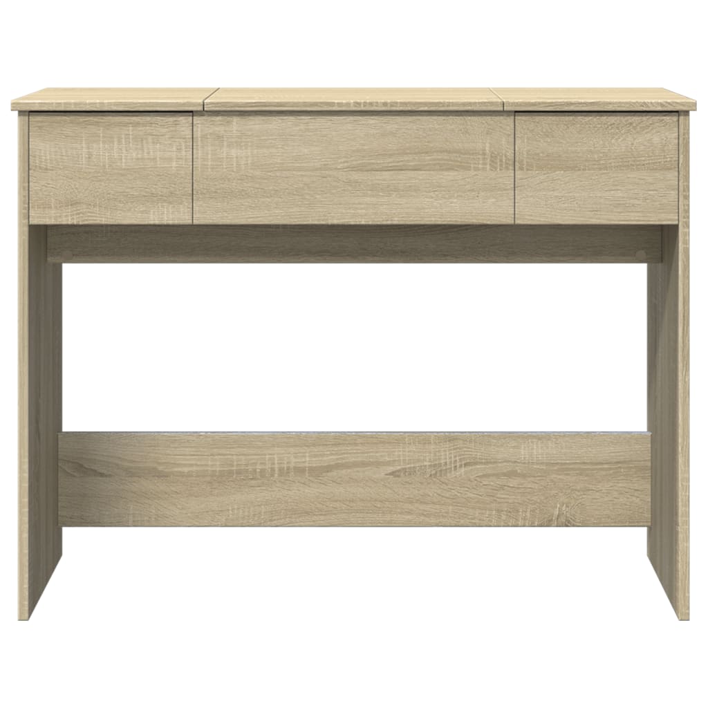 vidaXL Dressing Table with Mirror Sonoma Oak 100x45x76 cm