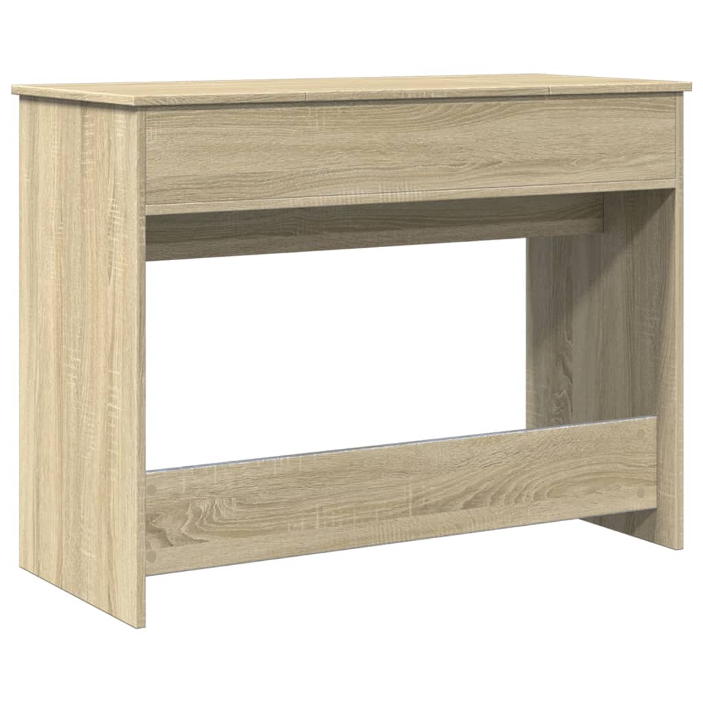 vidaXL Dressing Table with Mirror Sonoma Oak 100x45x76 cm