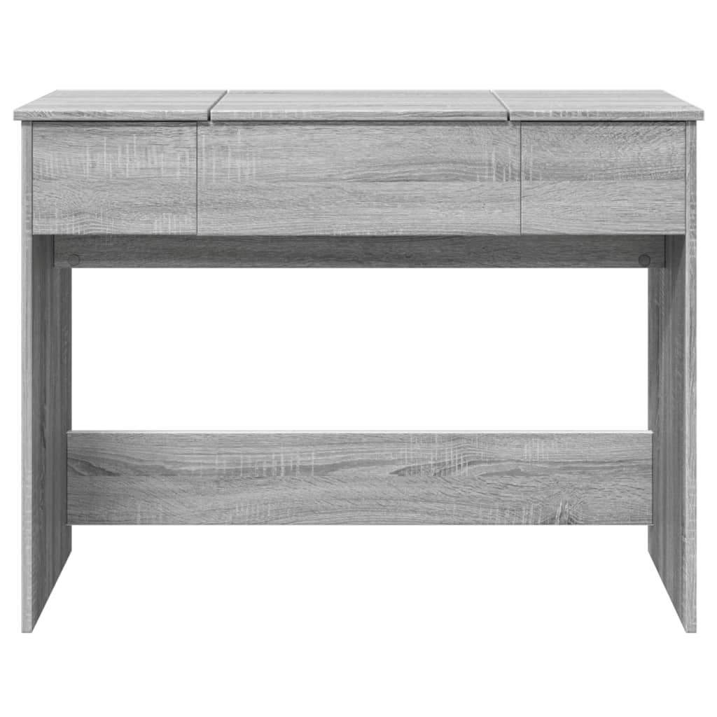 vidaXL Dressing Table with Mirror Grey Sonoma 100x45x76 cm