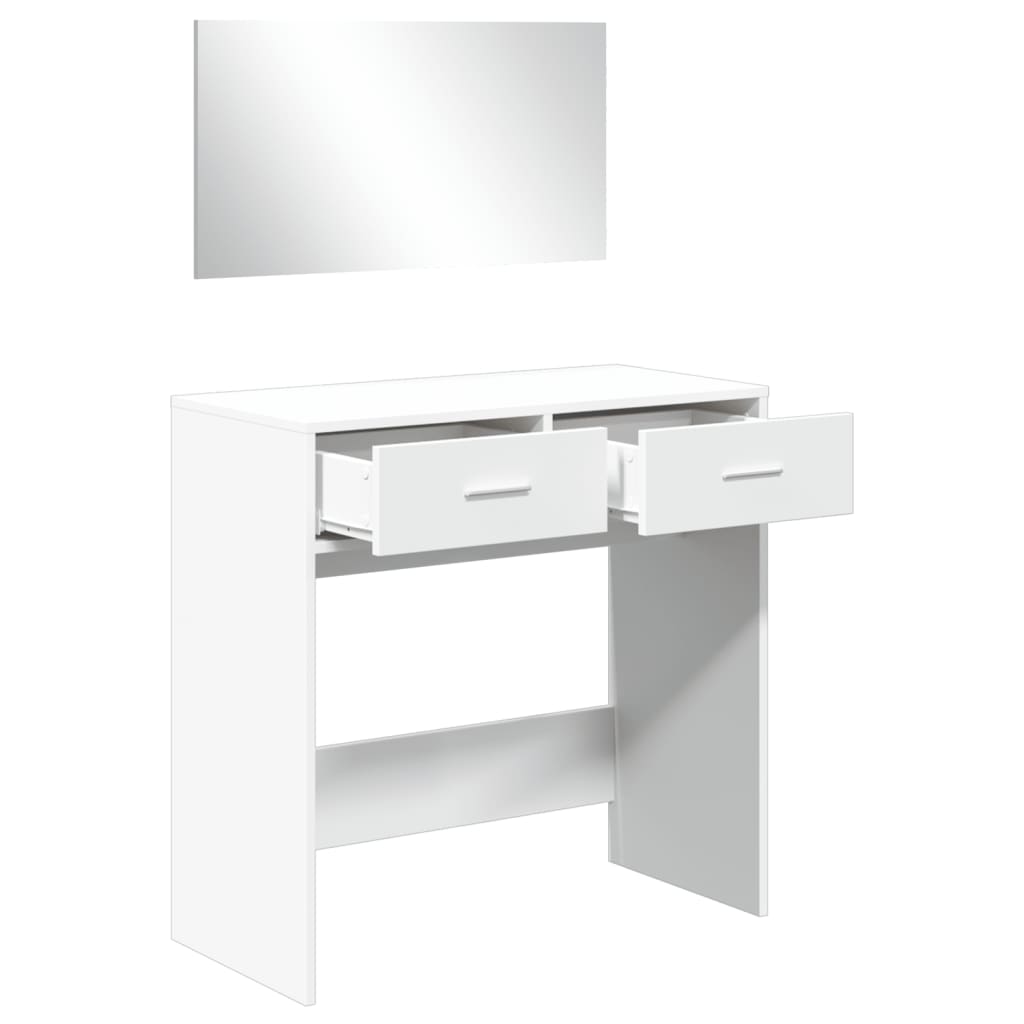 vidaXL Dressing Table with Mirror White 80x39x80 cm