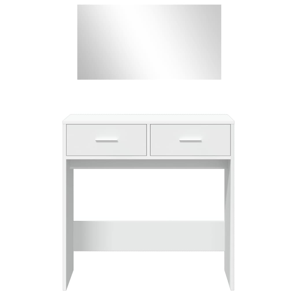 vidaXL Dressing Table with Mirror White 80x39x80 cm