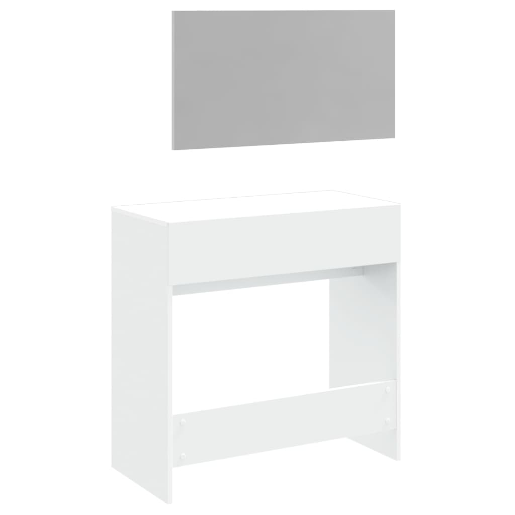 vidaXL Dressing Table with Mirror White 80x39x80 cm