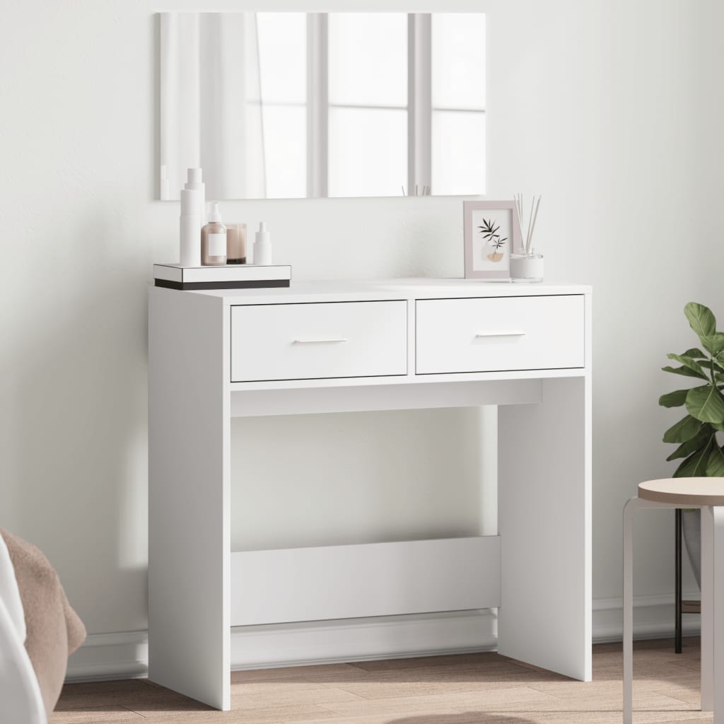 vidaXL Dressing Table with Mirror White 80x39x80 cm