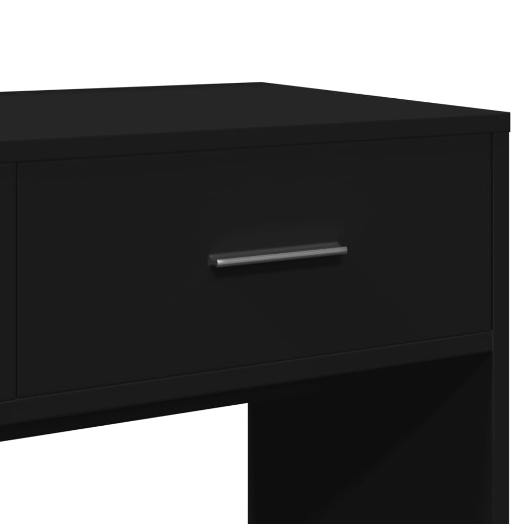 vidaXL Dressing Table with Mirror Black 80x39x80 cm