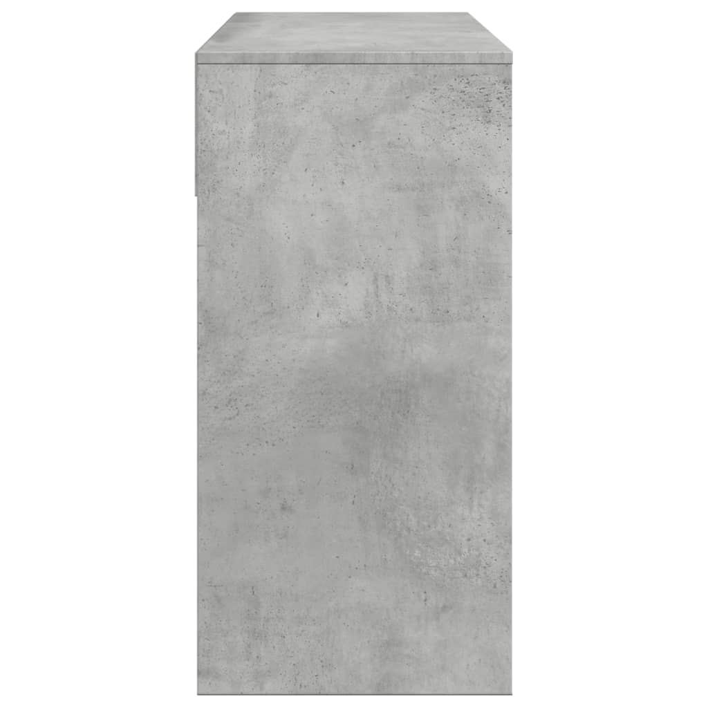 vidaXL Dressing Table with Mirror Concrete Grey 80x39x80 cm