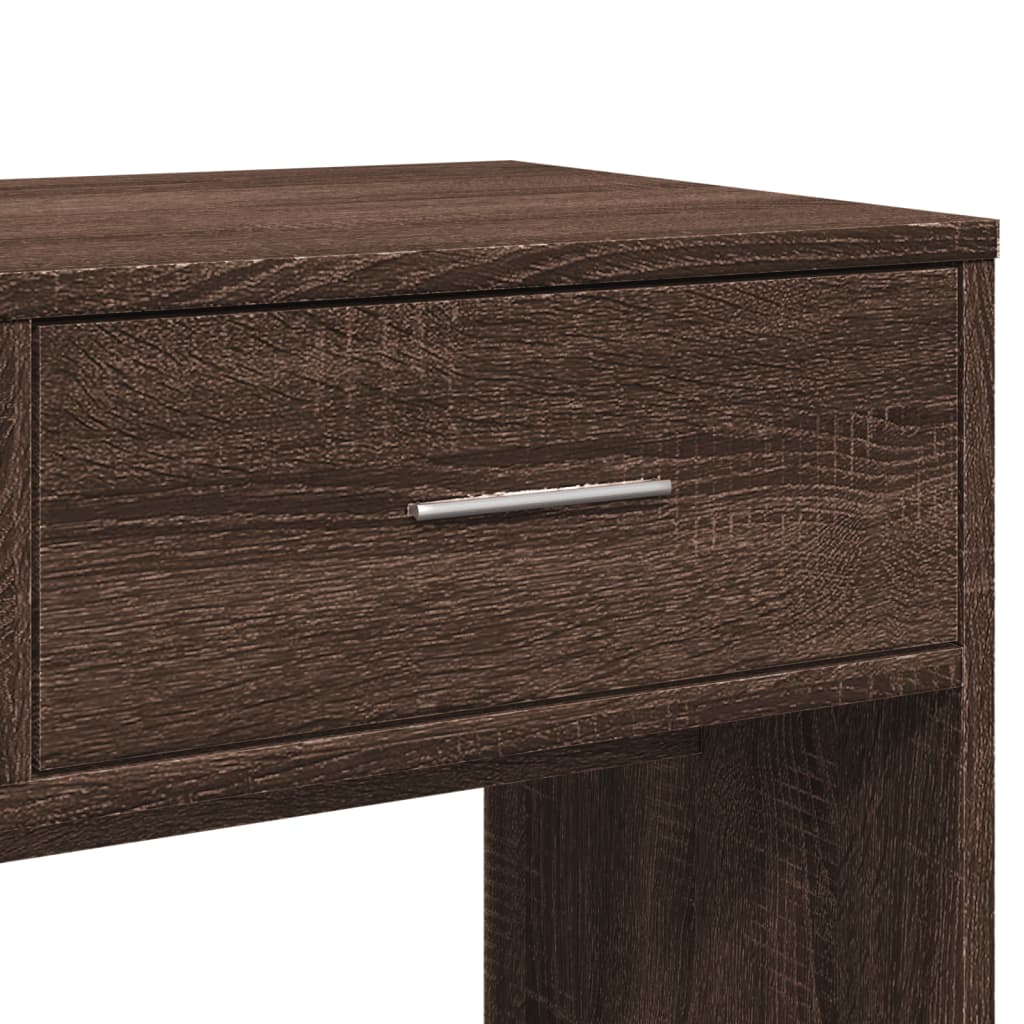 vidaXL Dressing Table with Mirror Brown Oak 80x39x80 cm