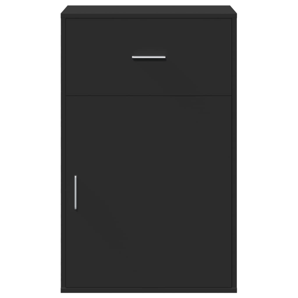 vidaXL Storage Cabinet Black 56.5x39x90 cm Engineered Wood