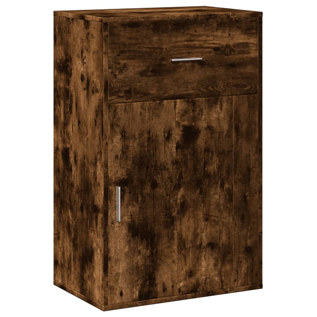 vidaXL Storage Cabinet Smoked Oak 56.5x39x90 cm Engineered Wood