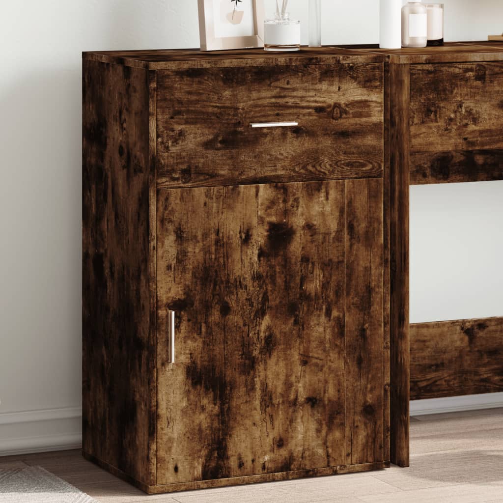 vidaXL Storage Cabinet Smoked Oak 56.5x39x90 cm Engineered Wood