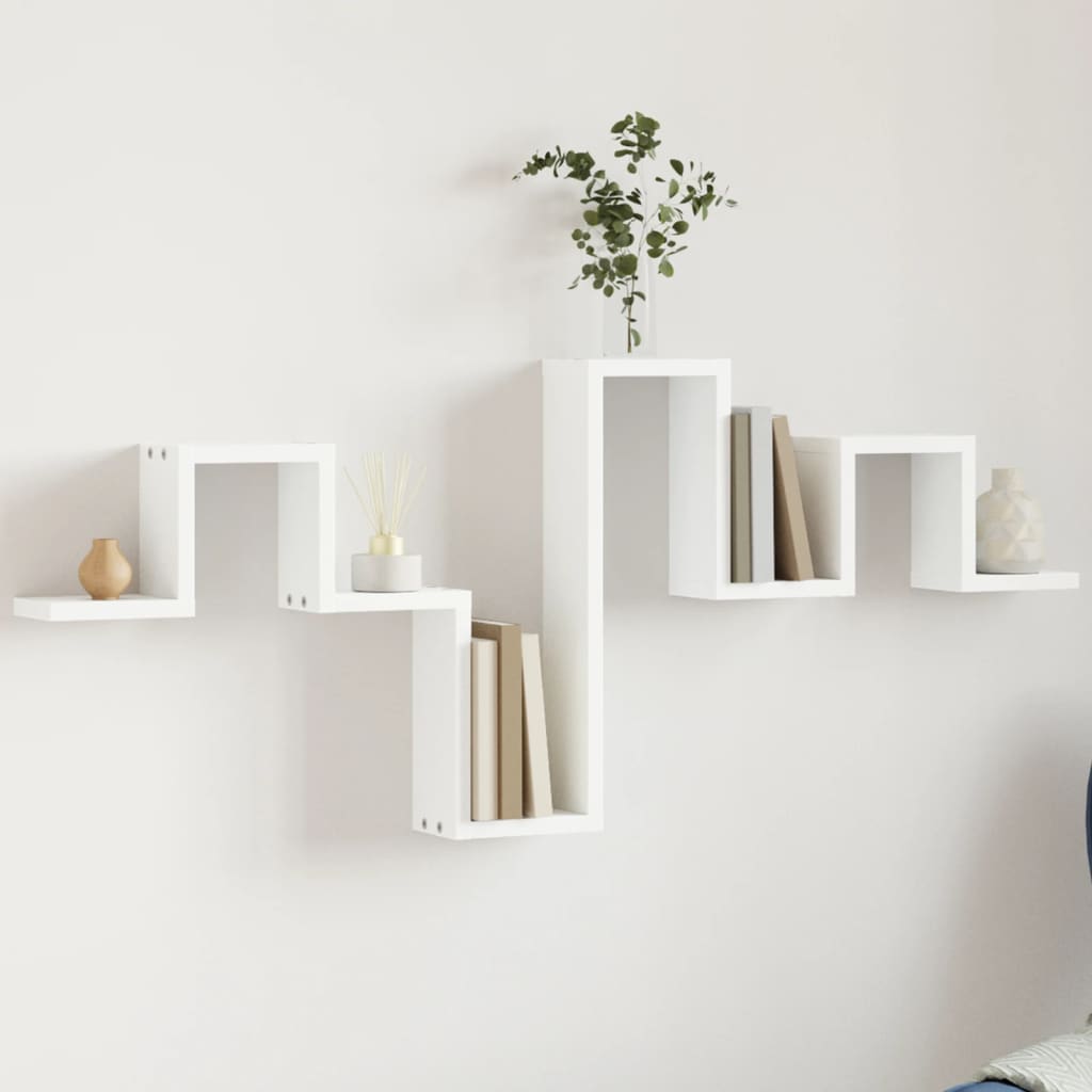 Wall Shelf White 104.5x10x43 cm Engineered Wood