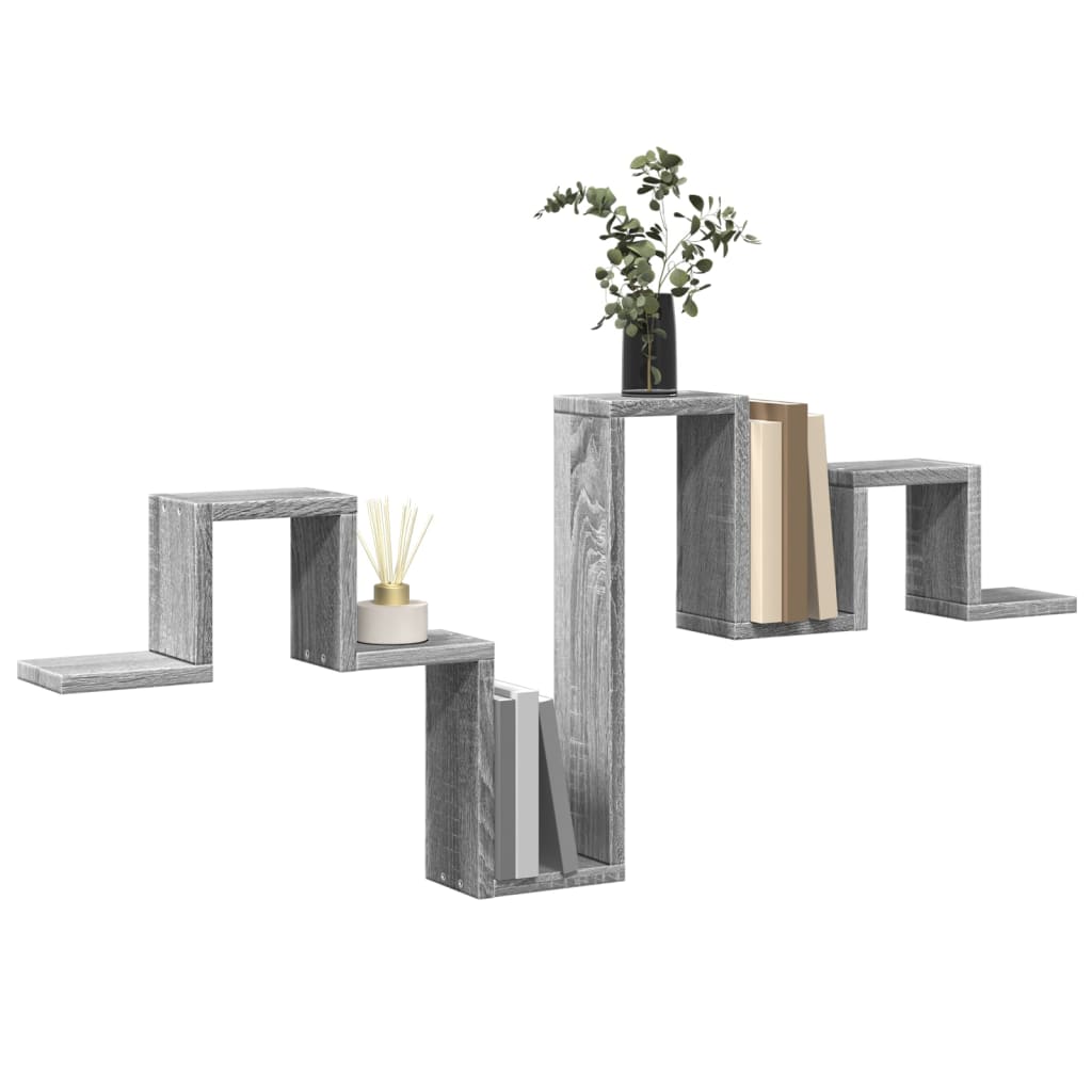 Wall Shelf Grey Sonoma 104.5x10x43 cm Engineered Wood