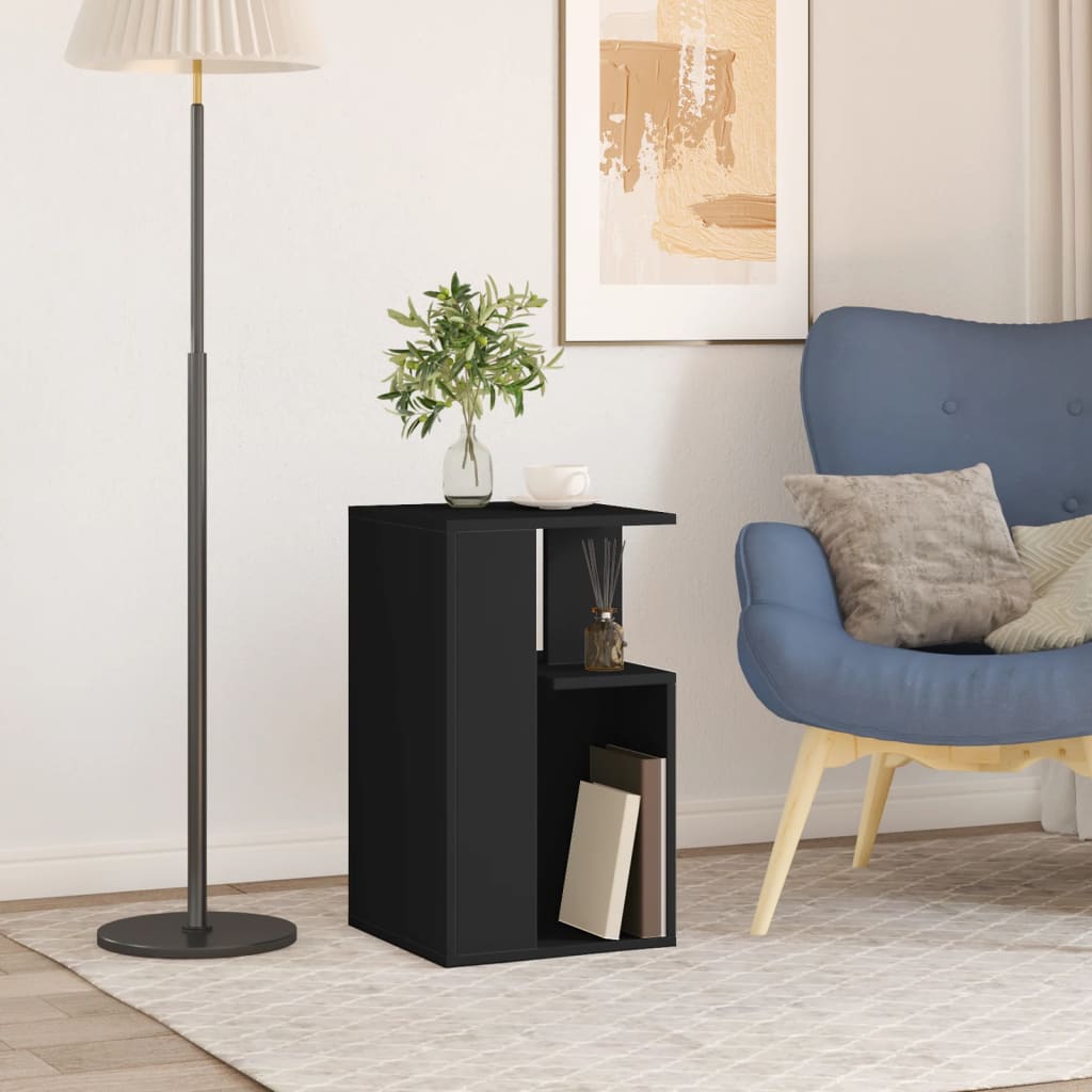 Side Table Black 35x35x60 cm Engineered Wood