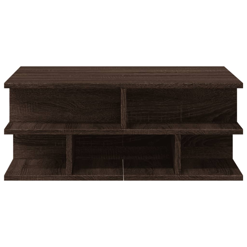 Coffee Table Brown Oak 70x70x29 cm Engineered Wood