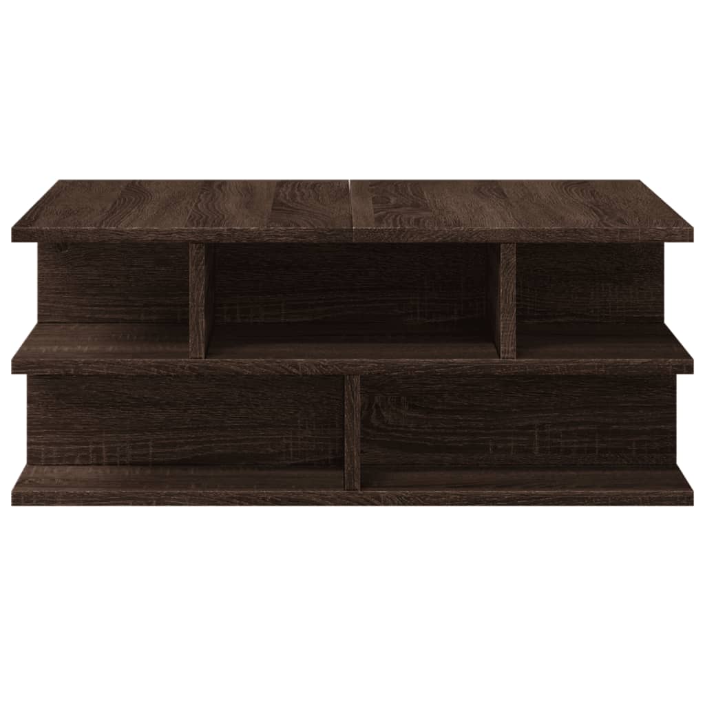 Coffee Table Brown Oak 70x70x29 cm Engineered Wood