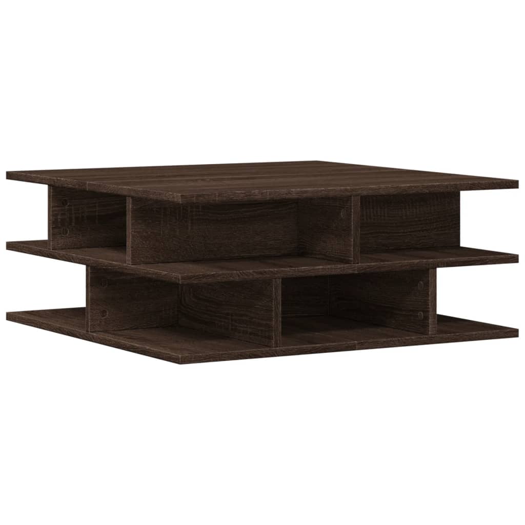 Coffee Table Brown Oak 70x70x29 cm Engineered Wood