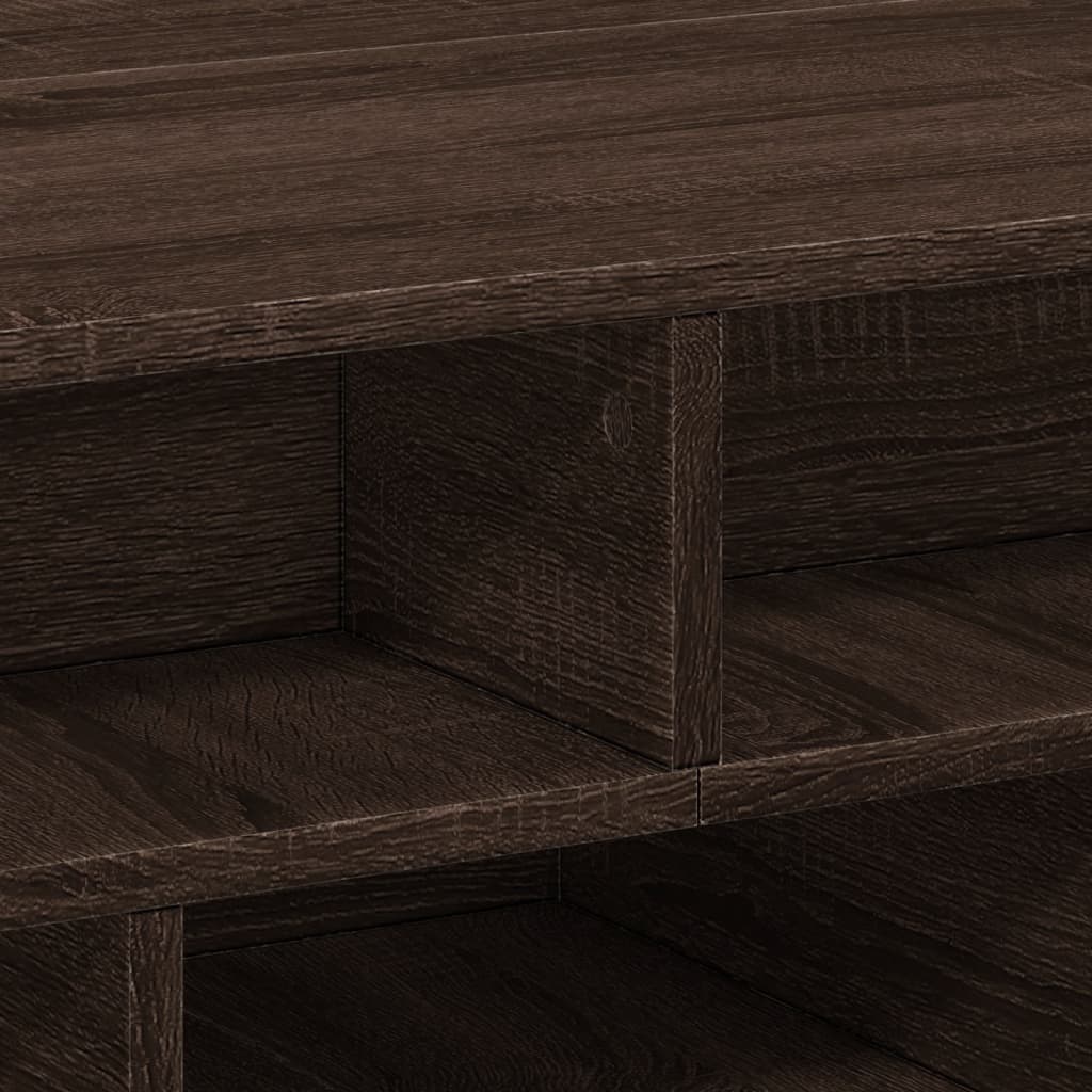 Coffee Table Brown Oak 70x70x29 cm Engineered Wood