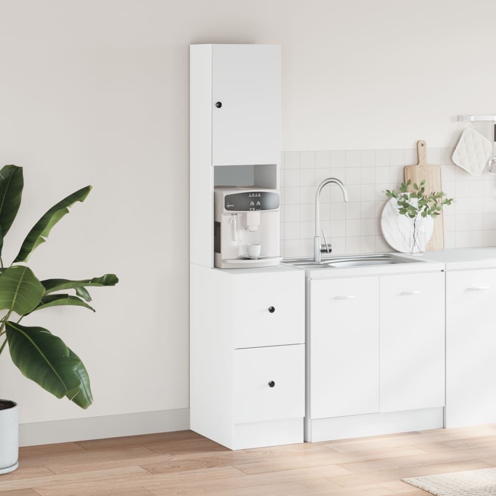 Kitchen Cabinet White 35x50x180 cm Engineered Wood