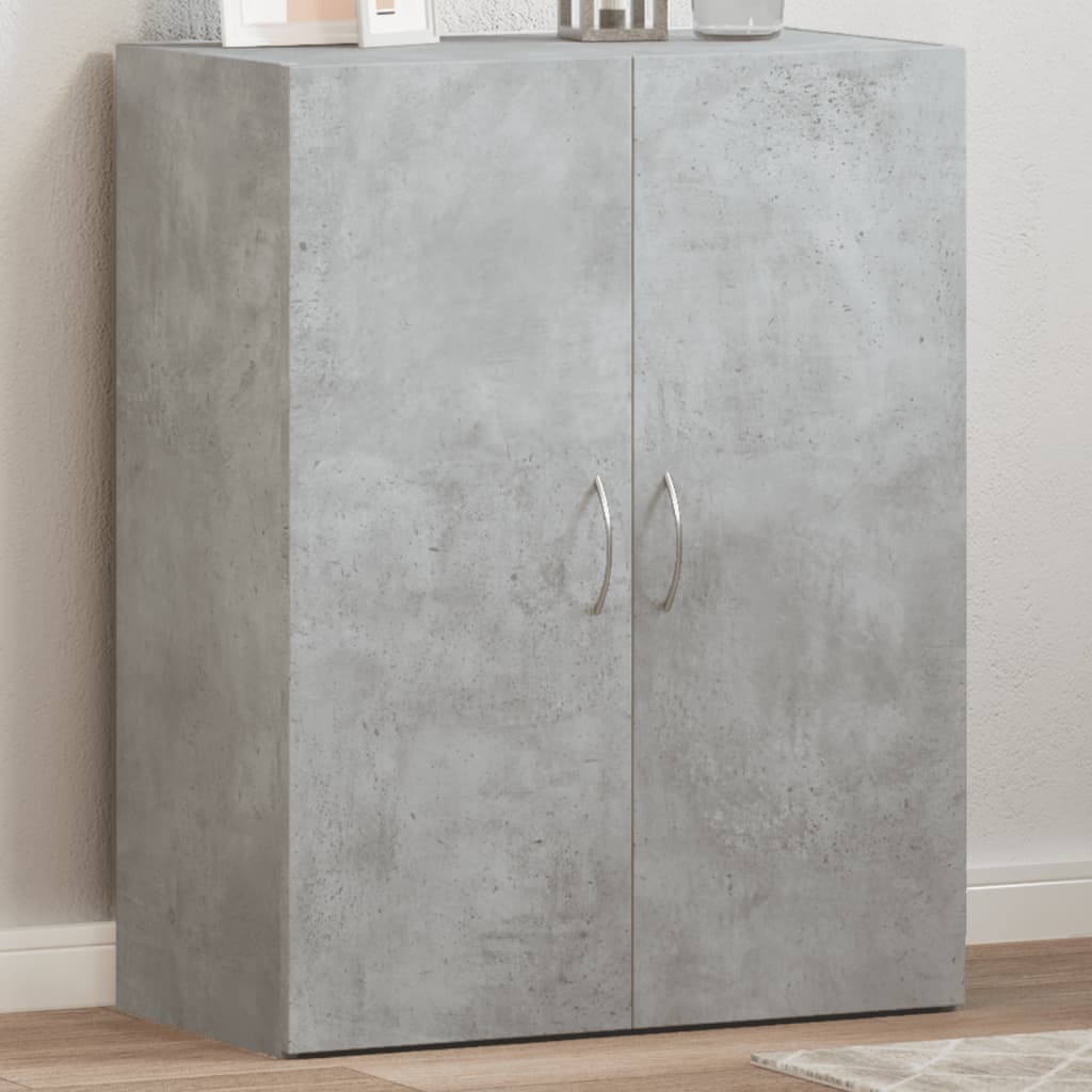 File Cabinet Concrete Grey 60x32x77,5 cm Engineered Wood