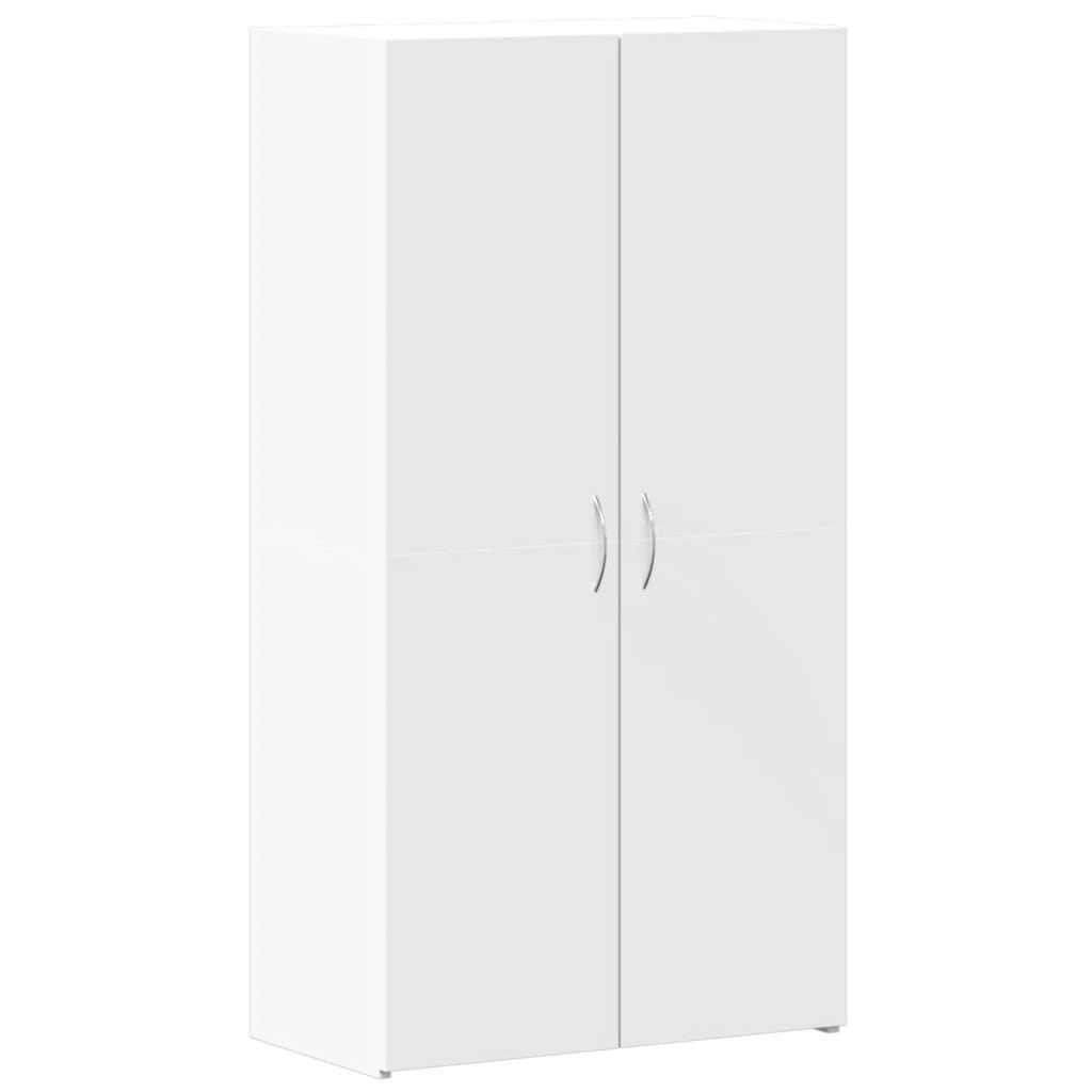 File Cabinet White 60x32x115 cm Engineered Wood