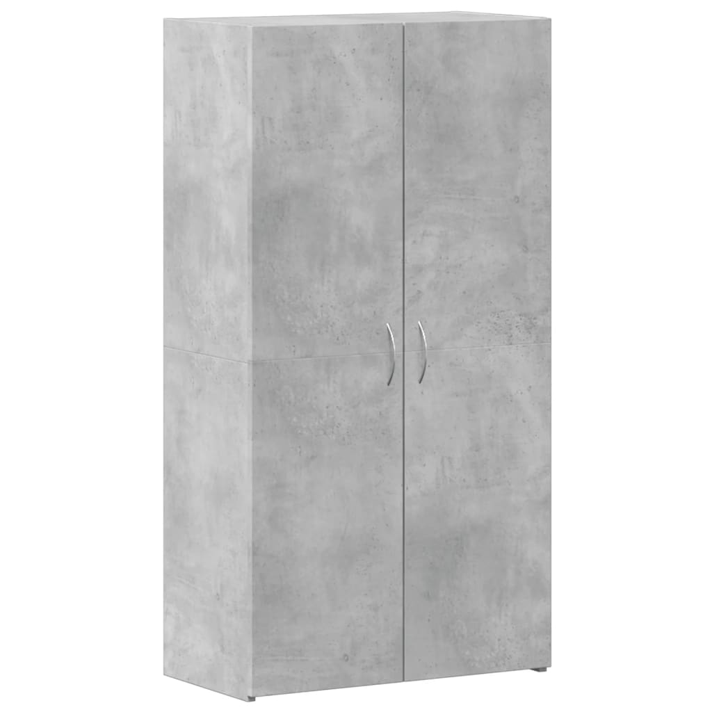 File Cabinet Concrete Grey 60x32x115 cm Engineered Wood