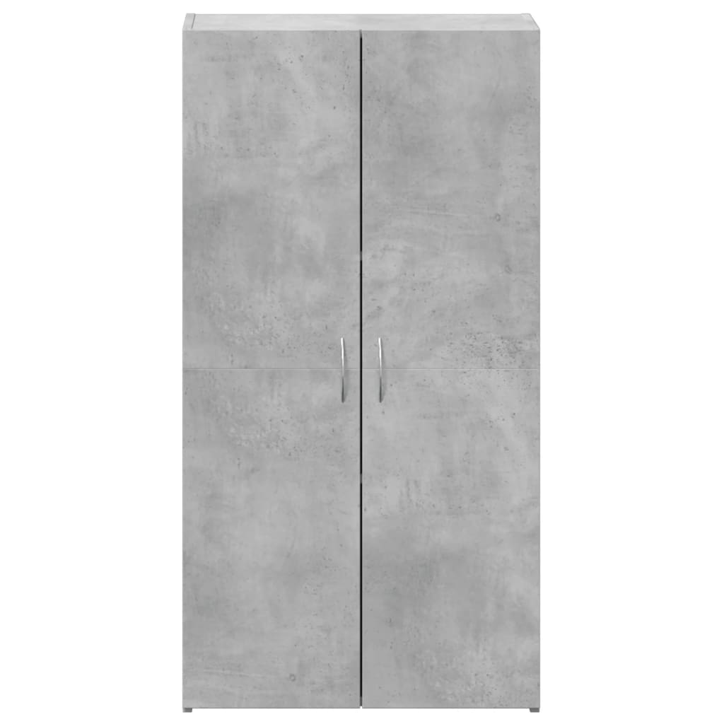File Cabinet Concrete Grey 60x32x115 cm Engineered Wood