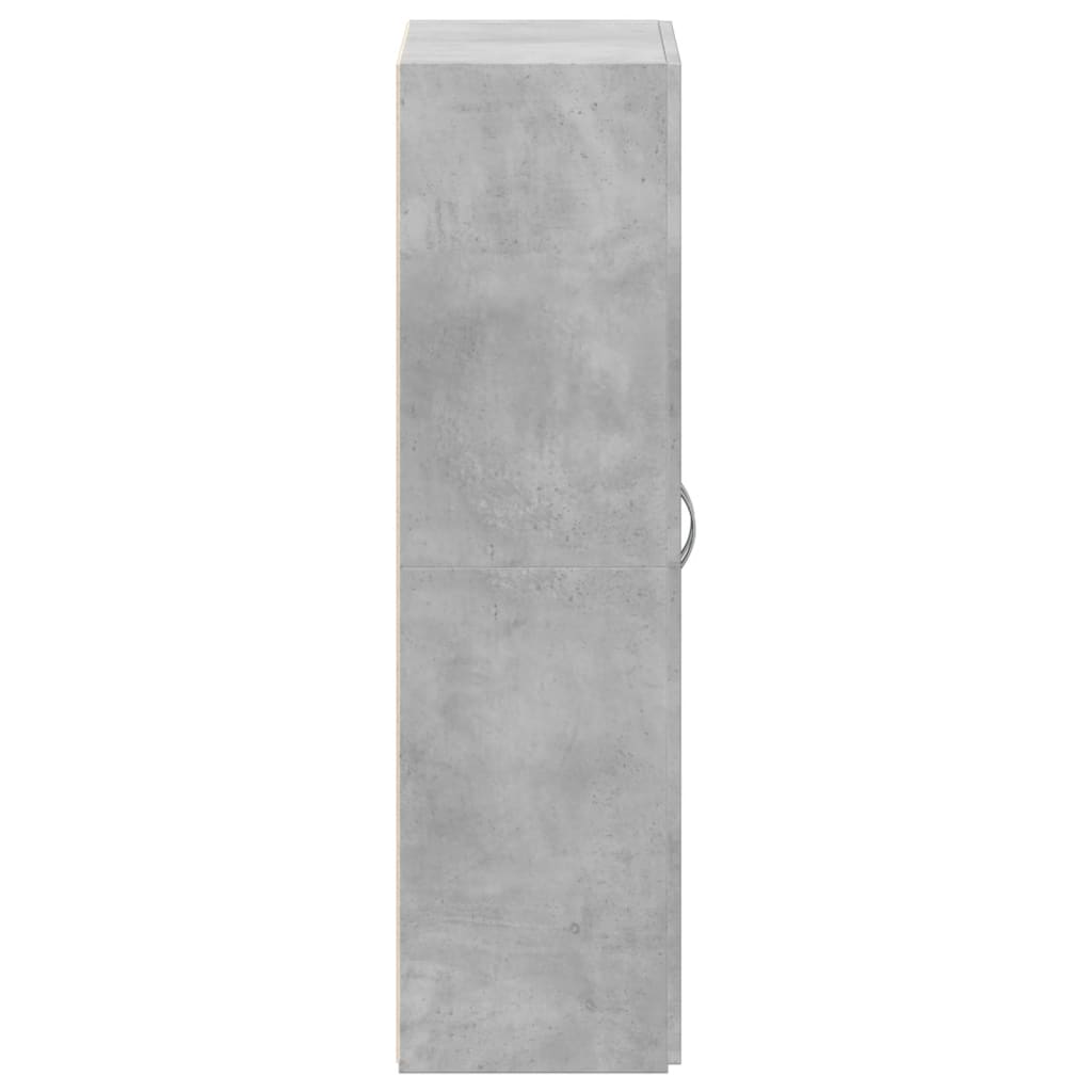 File Cabinet Concrete Grey 60x32x115 cm Engineered Wood