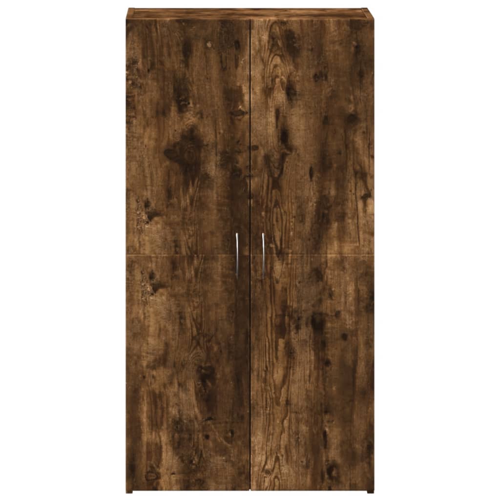 File Cabinet Smoked Oak 60x32x115 cm Engineered Wood