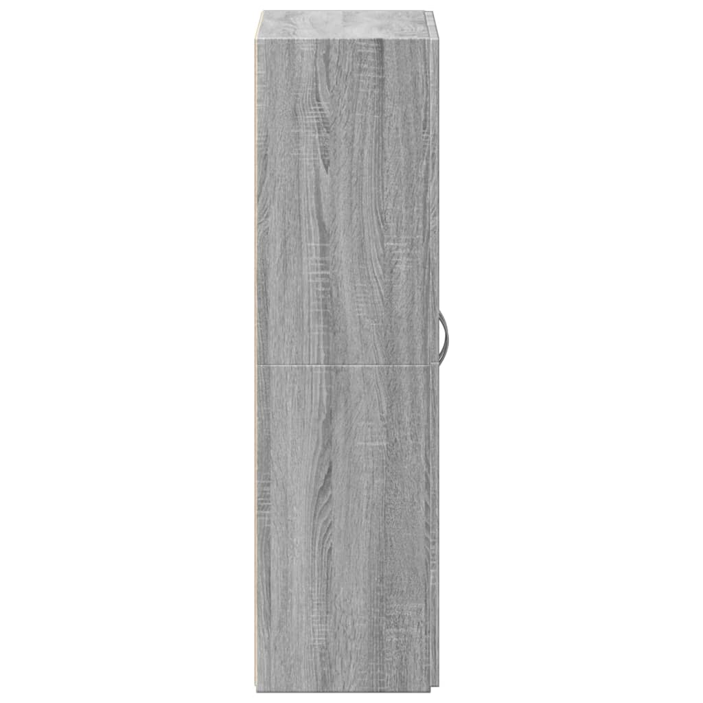 File Cabinet Grey Sonoma 60x32x115 cm Engineered Wood