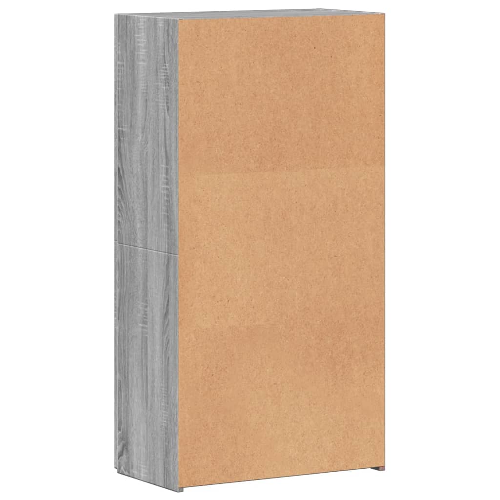 File Cabinet Grey Sonoma 60x32x115 cm Engineered Wood