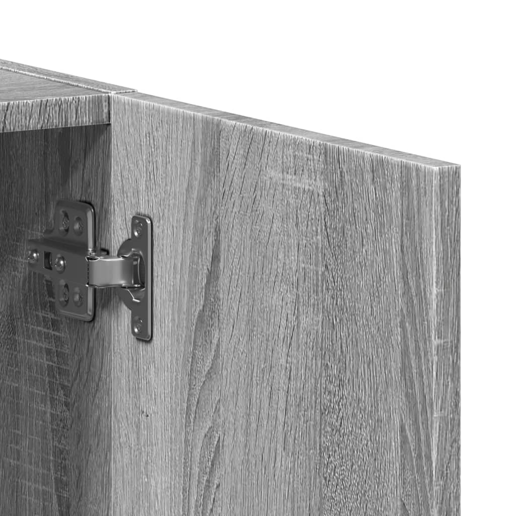 File Cabinet Grey Sonoma 60x32x115 cm Engineered Wood