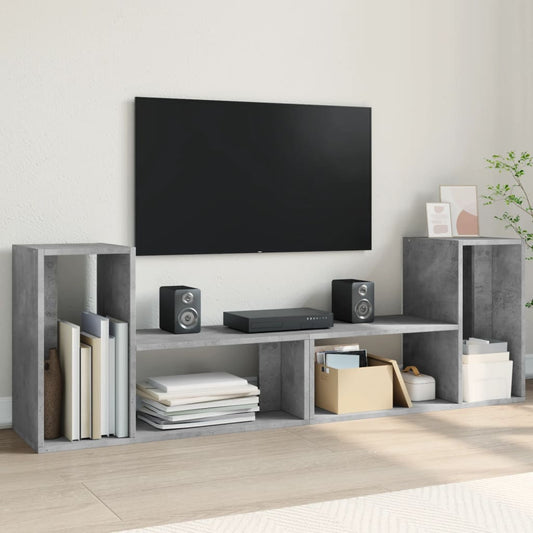 vidaXL TV Cabinets 2 pcs Concrete Grey 75x30x50 cm Engineered Wood