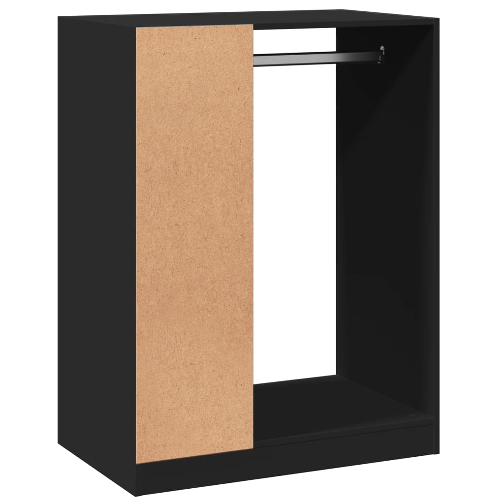 vidaXL Wardrobe Black 77x48x102 cm Engineered Wood