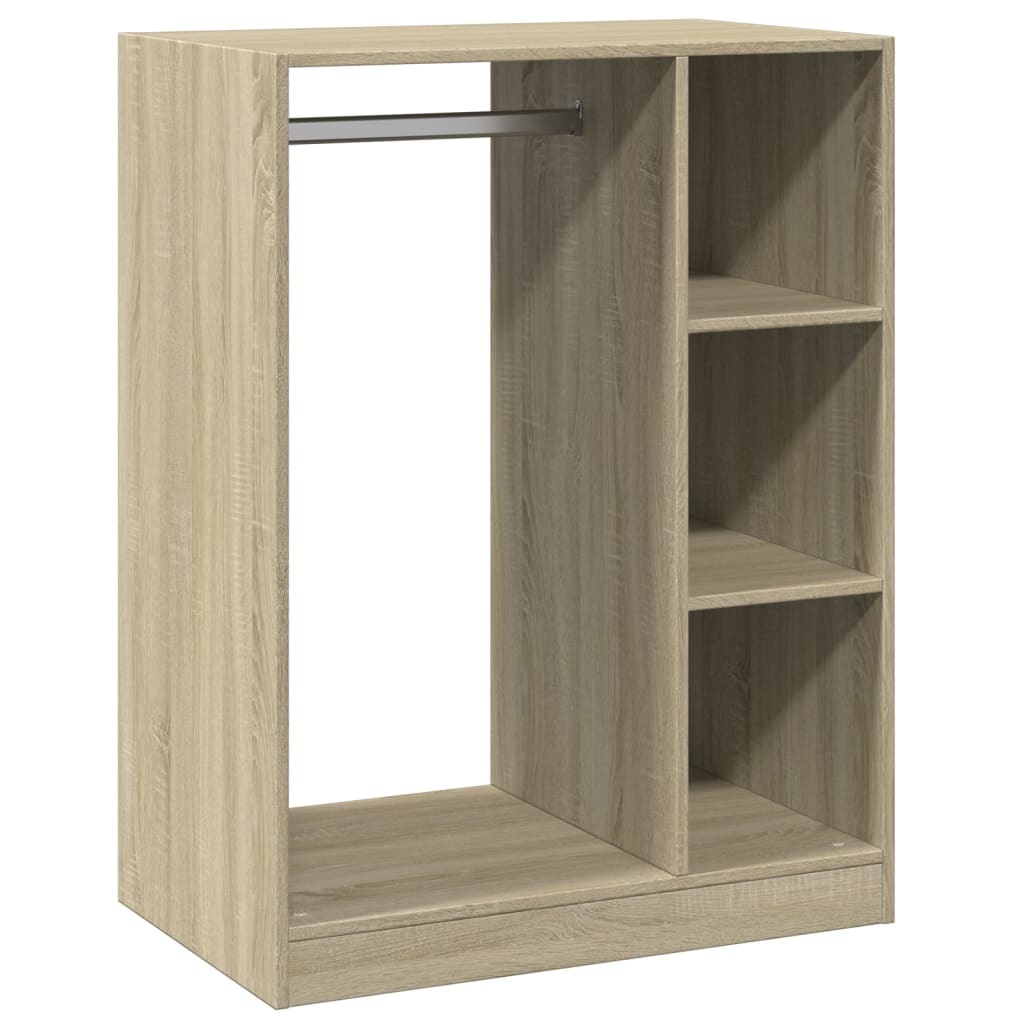 vidaXL Wardrobe Sonoma Oak 77x48x102 cm Engineered Wood