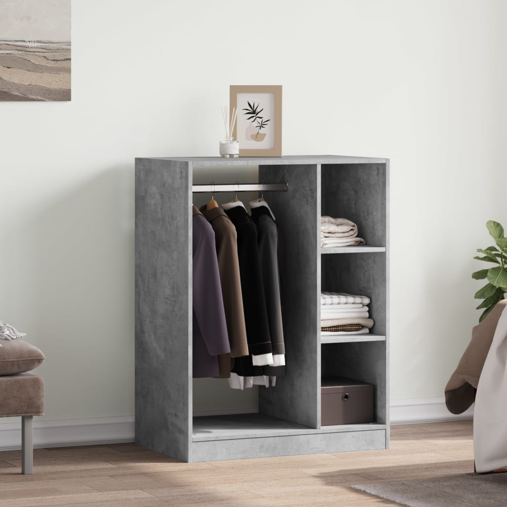 vidaXL Wardrobe Concrete Grey 77x48x102 cm Engineered Wood