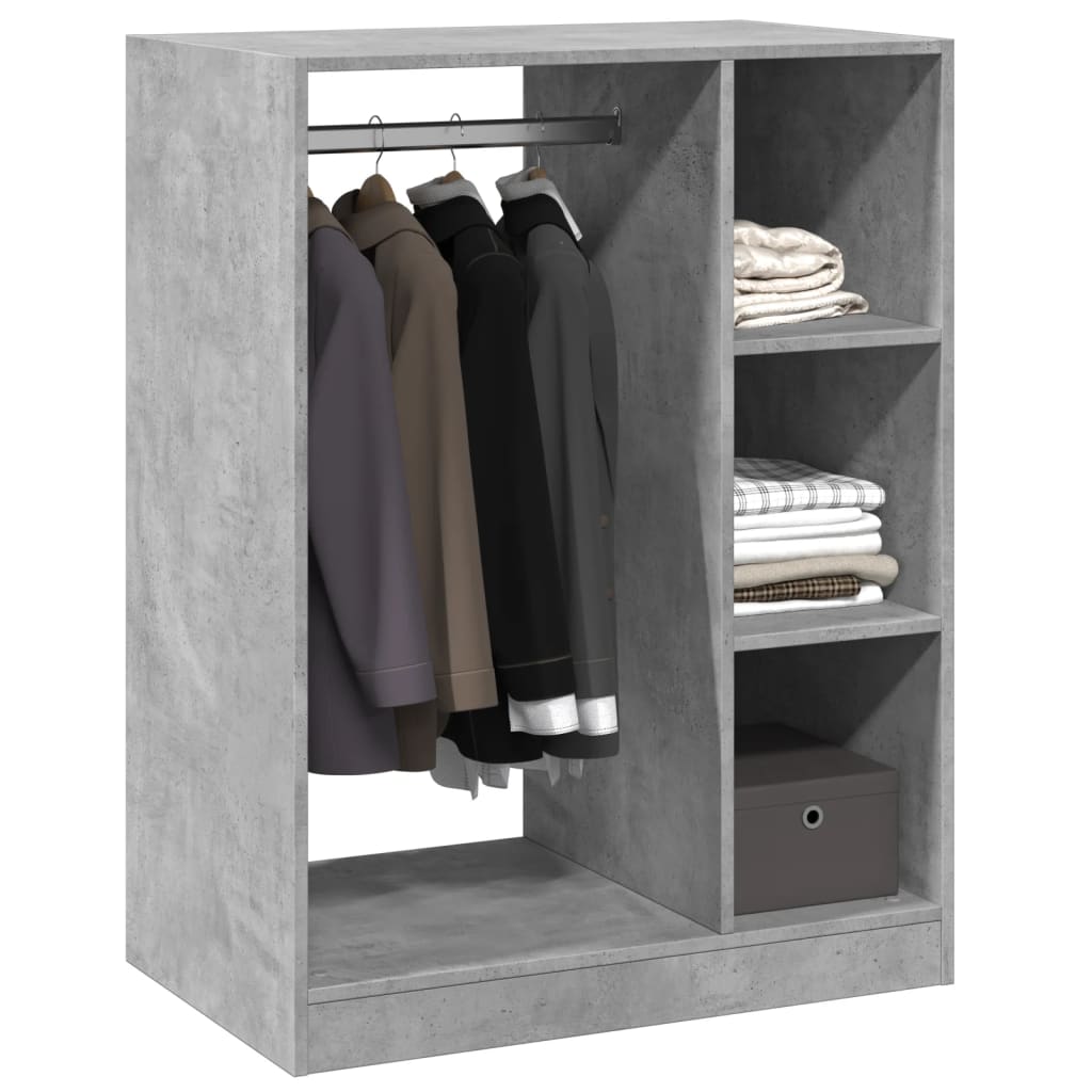 vidaXL Wardrobe Concrete Grey 77x48x102 cm Engineered Wood