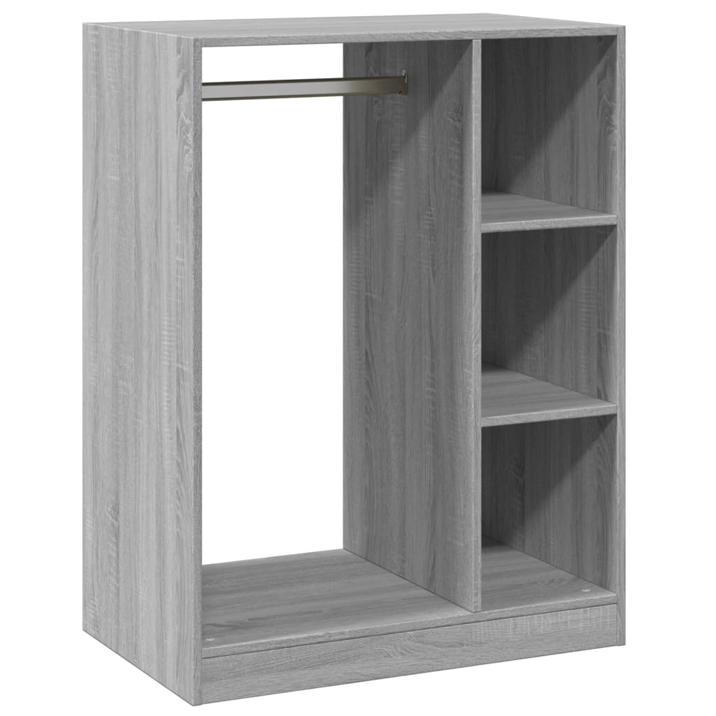 vidaXL Wardrobe Grey Sonoma 77x48x102 cm Engineered Wood