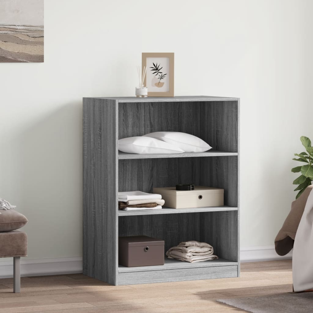 vidaXL Wardrobe Grey Sonoma 77x48x102 cm Engineered Wood