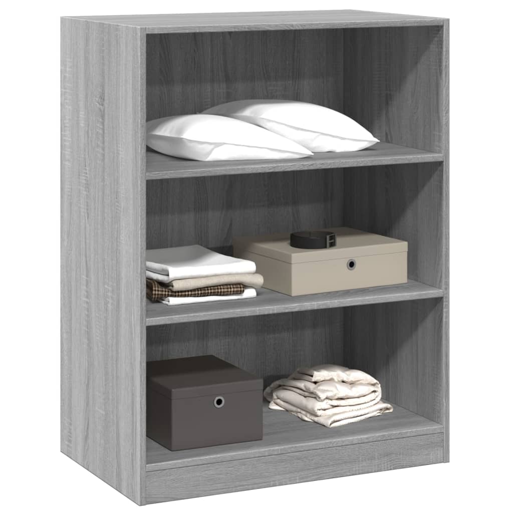 vidaXL Wardrobe Grey Sonoma 77x48x102 cm Engineered Wood